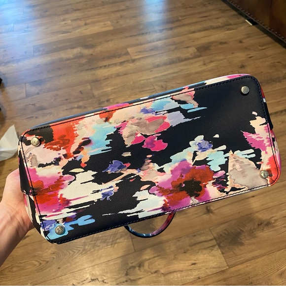 Kate Spade Dally Laurel Way Medium Size Watercolor Floral Tote Bag w/ Zipper - Picture 9 of 9